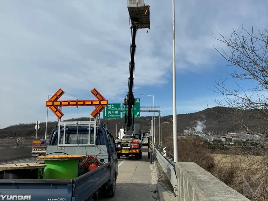 경기 여주시 연라동 스카이차 고소작업 현장 4
